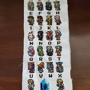 Das ABC von Final Fantasy Fertige Kreuzstich