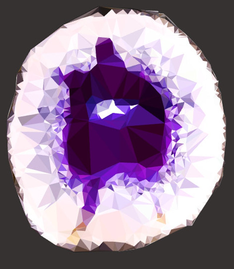 Purple Geode Modern Geometric Cross Stitch Pattern PDF Instant Download ...