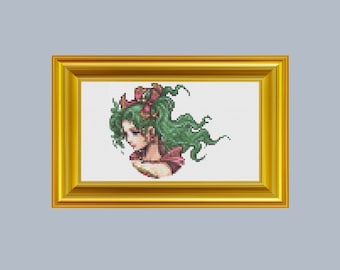 Terra Bradford Green Hair PDF Cross Stitch Pattern