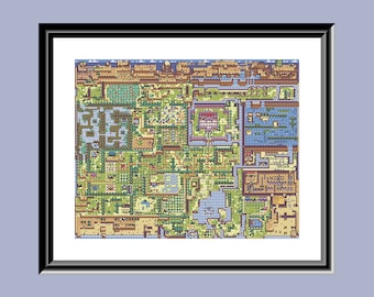 Legend of Zelda: Link's Awakening DX Cross Stitch Color Map PDF Pattern