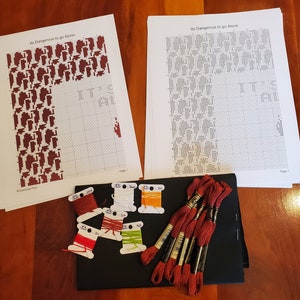 Legend of Zelda It&#39;s Dangerous to Go Alone Take This Cross Stitch Kit