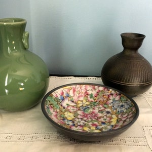Asian porcelain bowl with delicate flowers