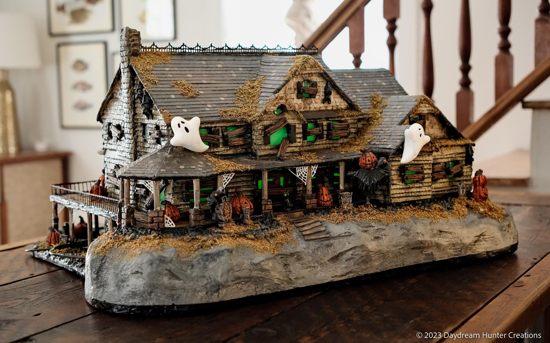 Custom Model Haunted House • Lighted Halloween Home Decoration - Etsy