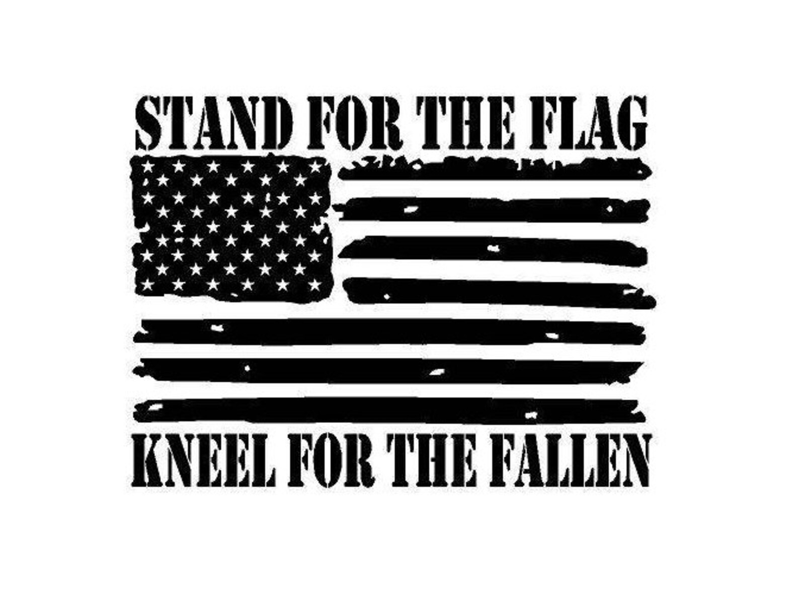 Stand for the Flag Kneel for the Fallen Decal - Etsy