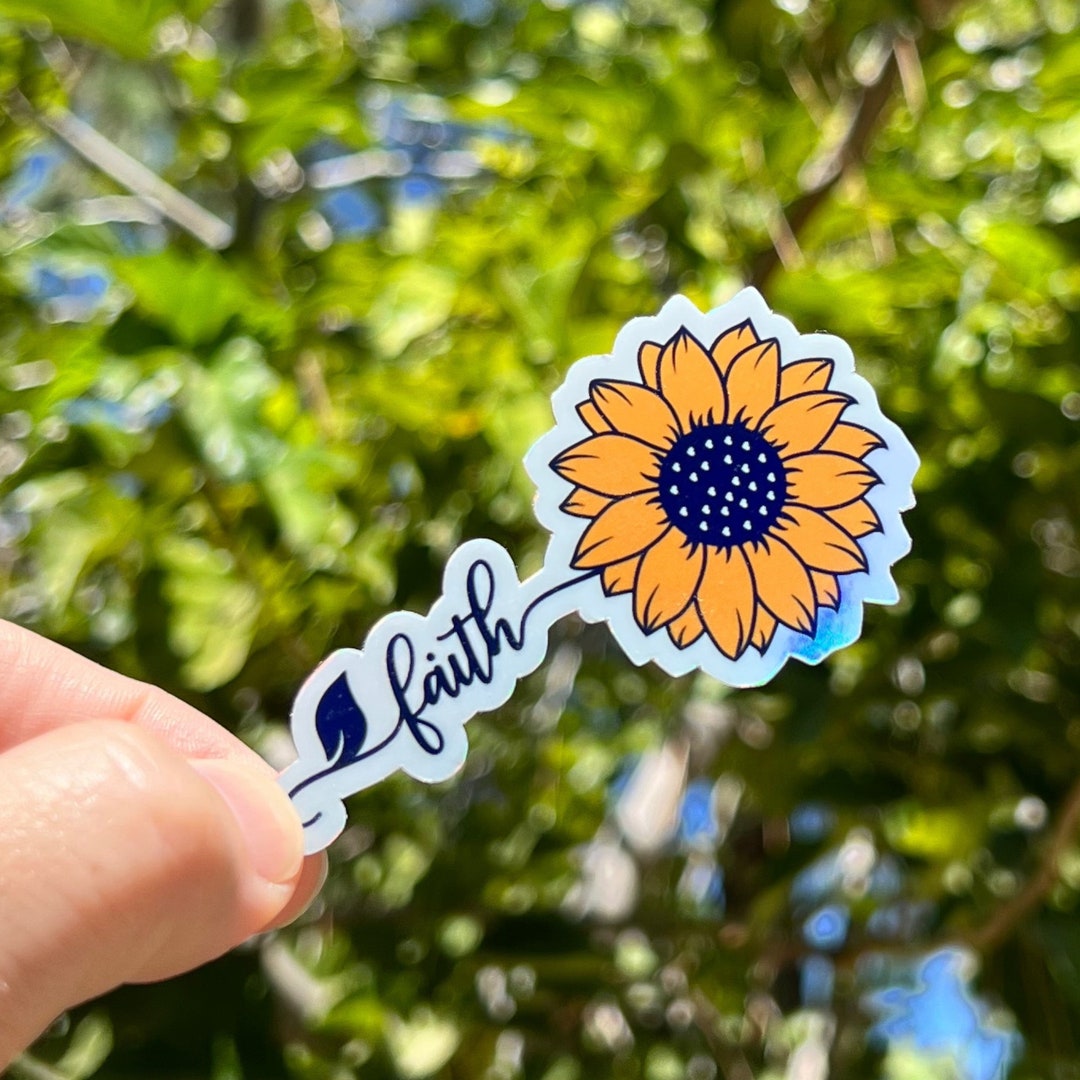 Sunflower Sticker Waterproof Sticker Hydro Sticker Water - Etsy