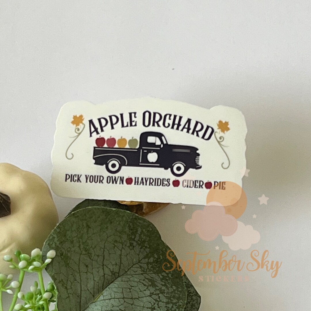 Apple Sticker Waterproof Sticker Hydro Sticker Water Etsy