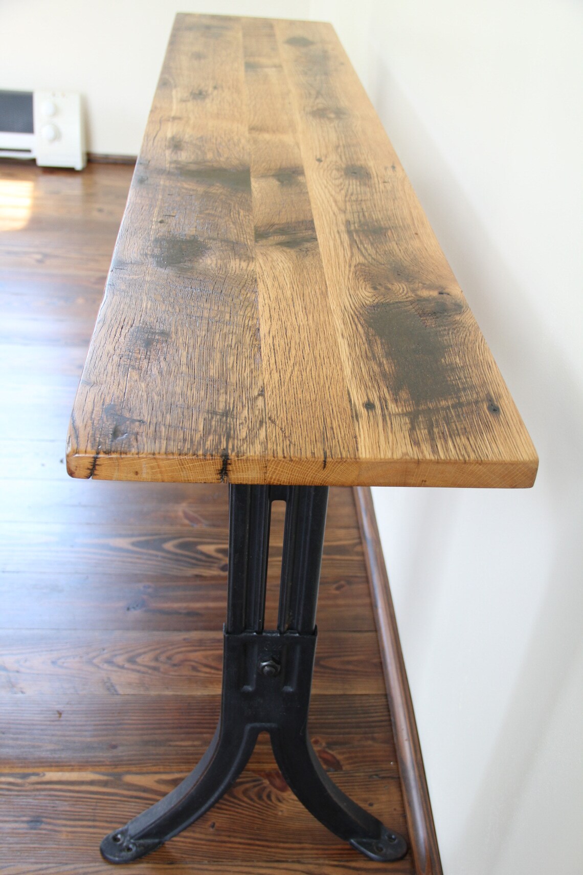 Reclaimed Oak Entry Table Etsy