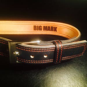 American motorcycle inspired leather belt