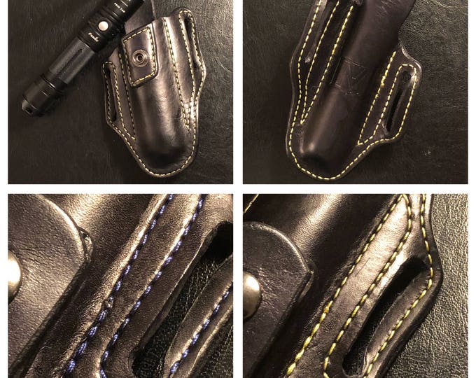 Leather Flashlight Holster Etsy