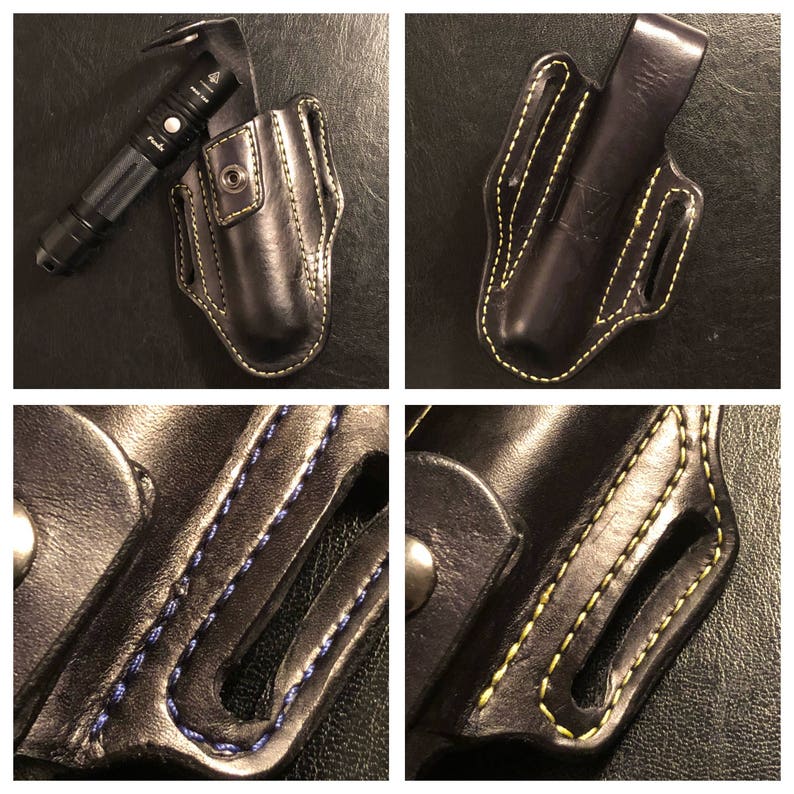 Leather Flashlight Holster Etsy