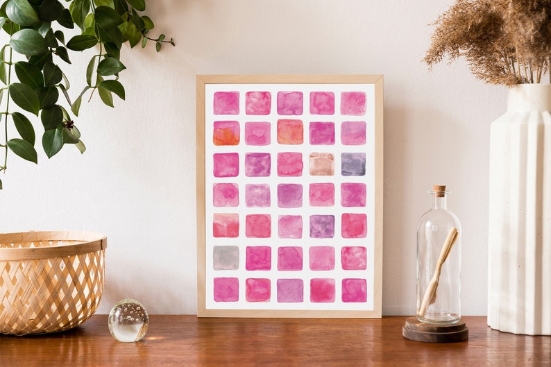 DIGITAL DOWNLOAD Pink Abstract Wall Art Print Original - Etsy