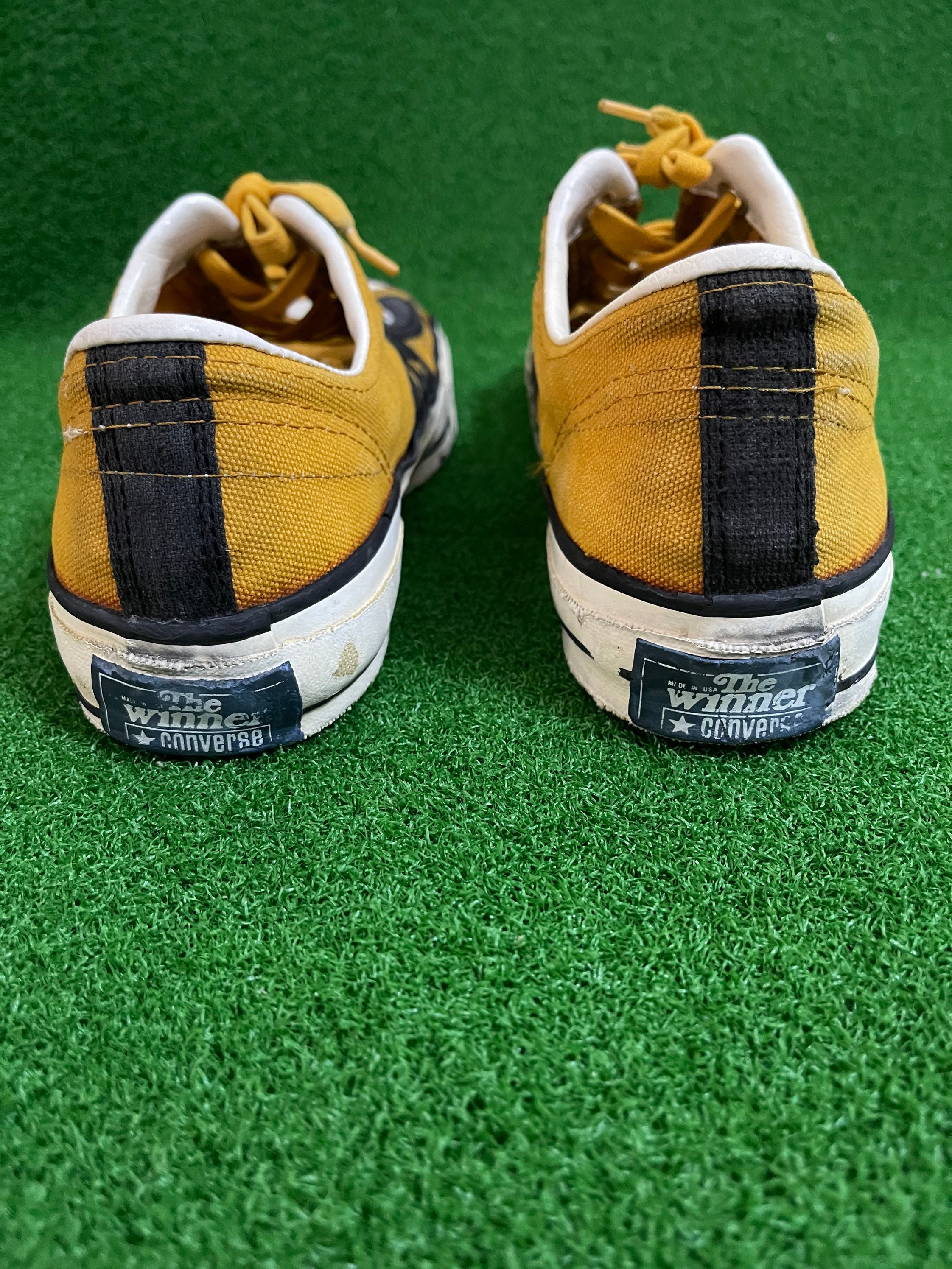 Vintage 70s Converse “the Winner” USA Gold Canvas Athletic Vintage 70s Converse “the Winner” USA Gold Canvas Athletic