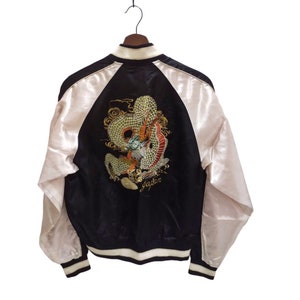 Vintage Sukajan Embroidery Dragon Souvenir Jacket