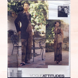 BADGLEY MISCHKA Vogue Attitudes Designer Jacket, Blouse and Sewing Pattern - Vogue 1400 - Size 8 10 12 - Out of Print