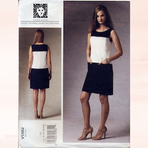 ANNE KLEIN American Designer Dress Sewing Pattern - Vogue V1382 - Size 16 18 20 22 24 - Out of Print