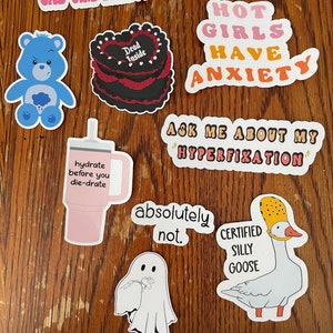 Sad Girl Stickers (Individual or Pack of 9)