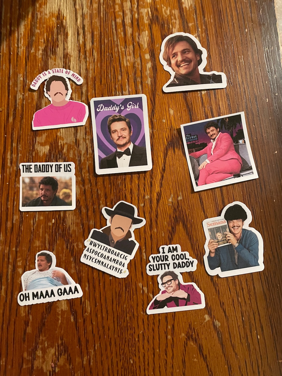 Why U R Angry Daddy Sticker Pedro Pascal ‘I Am Cool Slutty Daddy’ Sticker Pack - Etsy
