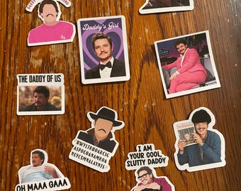 Paquete de pegatinas de Pedro Pascal «Soy un papi guarro y guay»