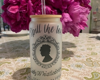 Bridgerton, Lady Whistledown glass cup
