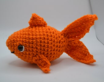 Gilly the Goldfish Crocheted Stuffed Animal Toy Lovey Handmade