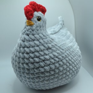 Country Chicken Plushy Crocheted Stuffed Animal Toy Lovey Handmade