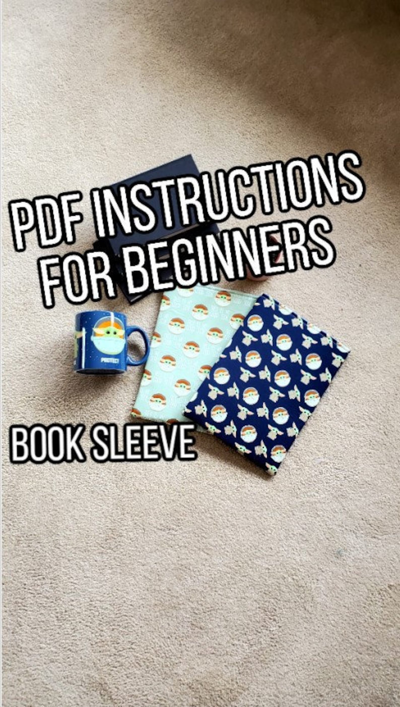 PDF DIY Book Sleeve Sewing Instructions/tutorial in 7 EASY Etsy