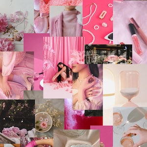 Pink Girly Collage Phone Wallpaper