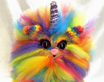 Fluttercorn Squish Kitty Amigurumi Crochet pattern pdf only download cat kitten wings unicorn rainbow fluffy kitteh