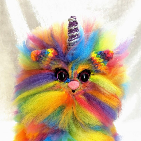 Fluttercorn Squish Kitty Amigurumi Crochet pattern pdf only download cat kitten wings unicorn rainbow fluffy kitteh