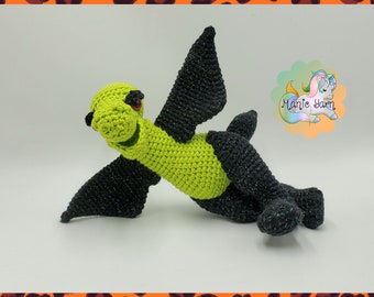 Daryl Myxosaurus PDF digital download only amigurumi crochet pattern prehistoric dinosaur baby pterodactyl trex velociraptor lizard toy