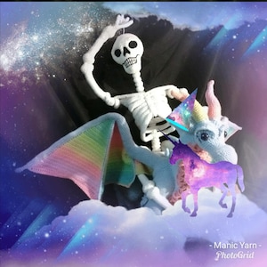 Mr Yarn Bones Amigurumi Crochet Pattern 3 PDF's skeleton sugar skull bones day of the dead halloween nightmare image 3