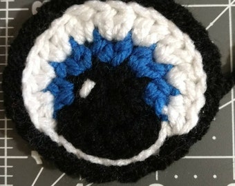 Pretty eye for amigurumi applique hats crochet pattern only