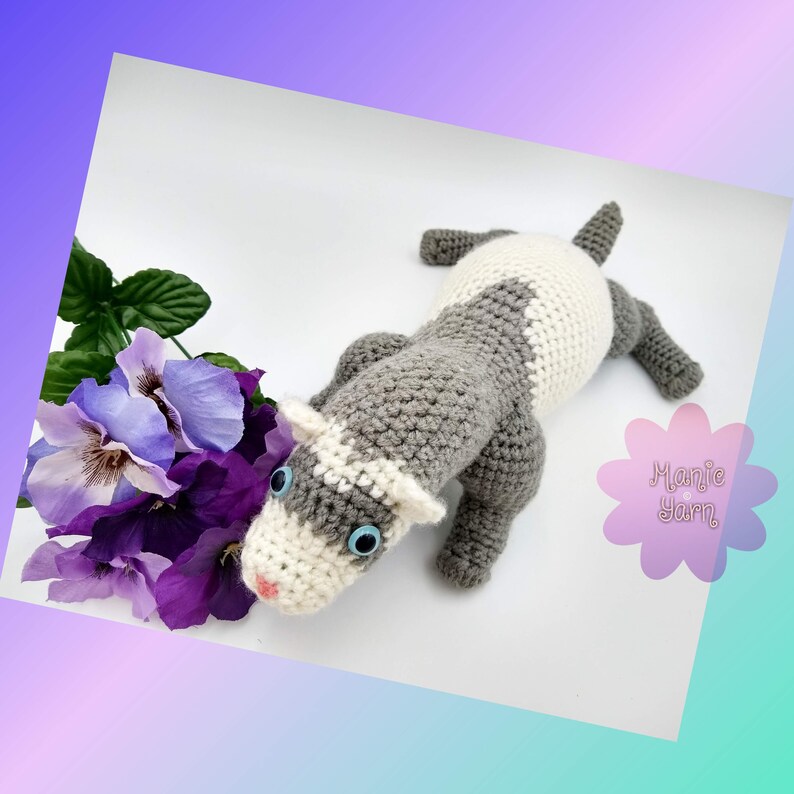 Phineas the No Fuss Ferret amigurumi crochet pattern download only ermine weasel rat woodchuck otter beaver critter pet stuffy animal image 2