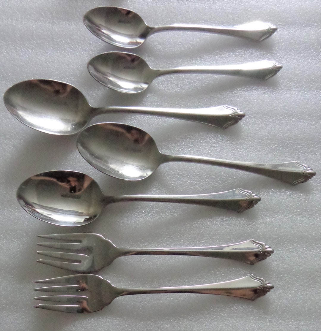 Oneida Kenwood Flatware Stainless Mixed Lot 2 Salad Forks 3 Etsy