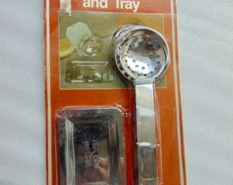 Vintage metal Teabag Squeezer & Holder Tea Bag Tray NOS Westwood made in Hong Kong