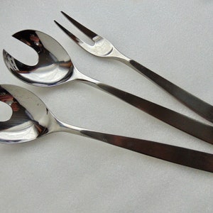 WMF Nortica Stainless mixed lot, 1 Meat & 2 Salad Serving Forks, Japan
