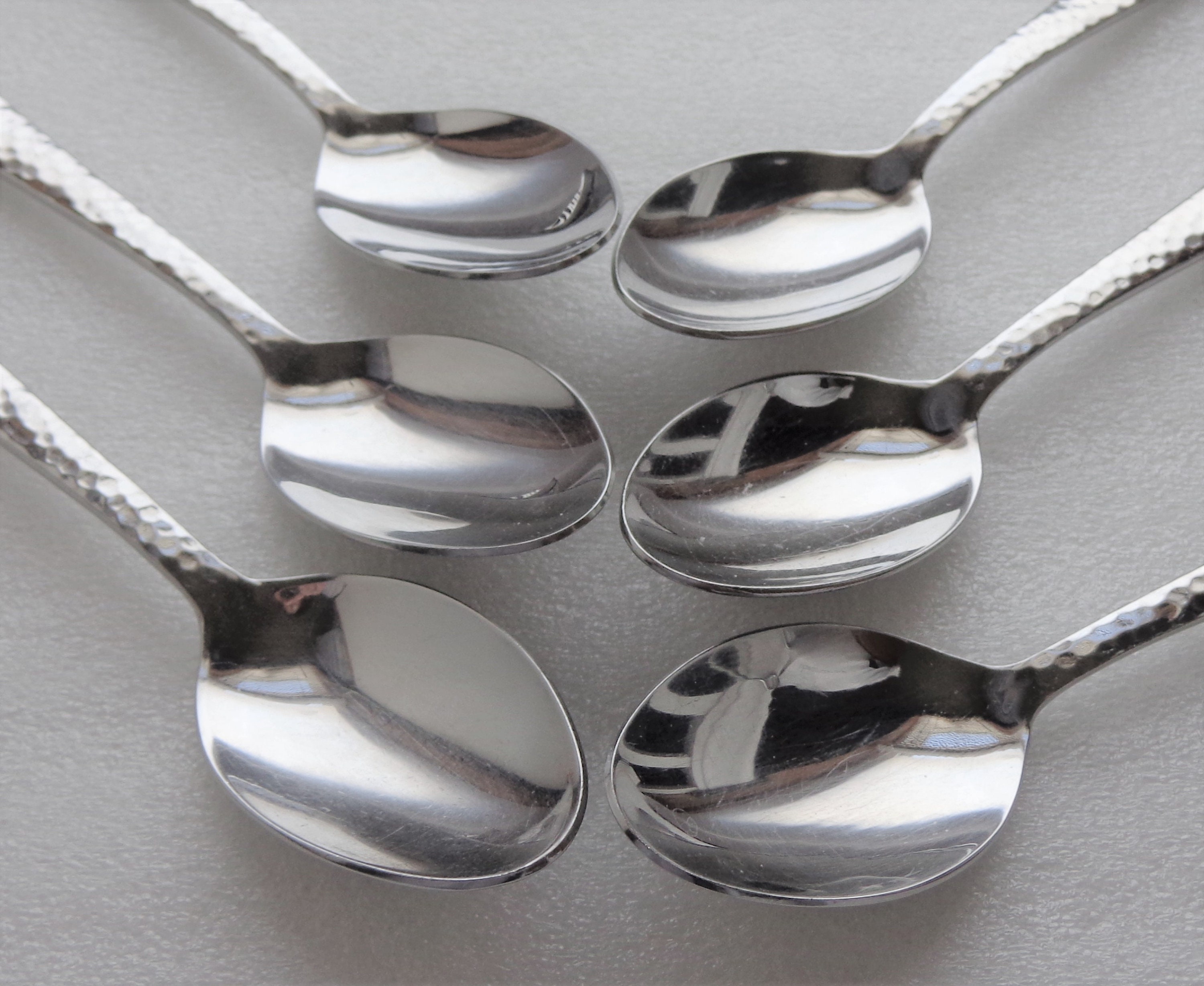 Lenox Stainless Flatware 6 Hammered Classic Teaspoons Tea Etsy