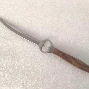 Multi Stainless Knife Harnischfeger Ad Serrated & Straight blades Bottle Opener