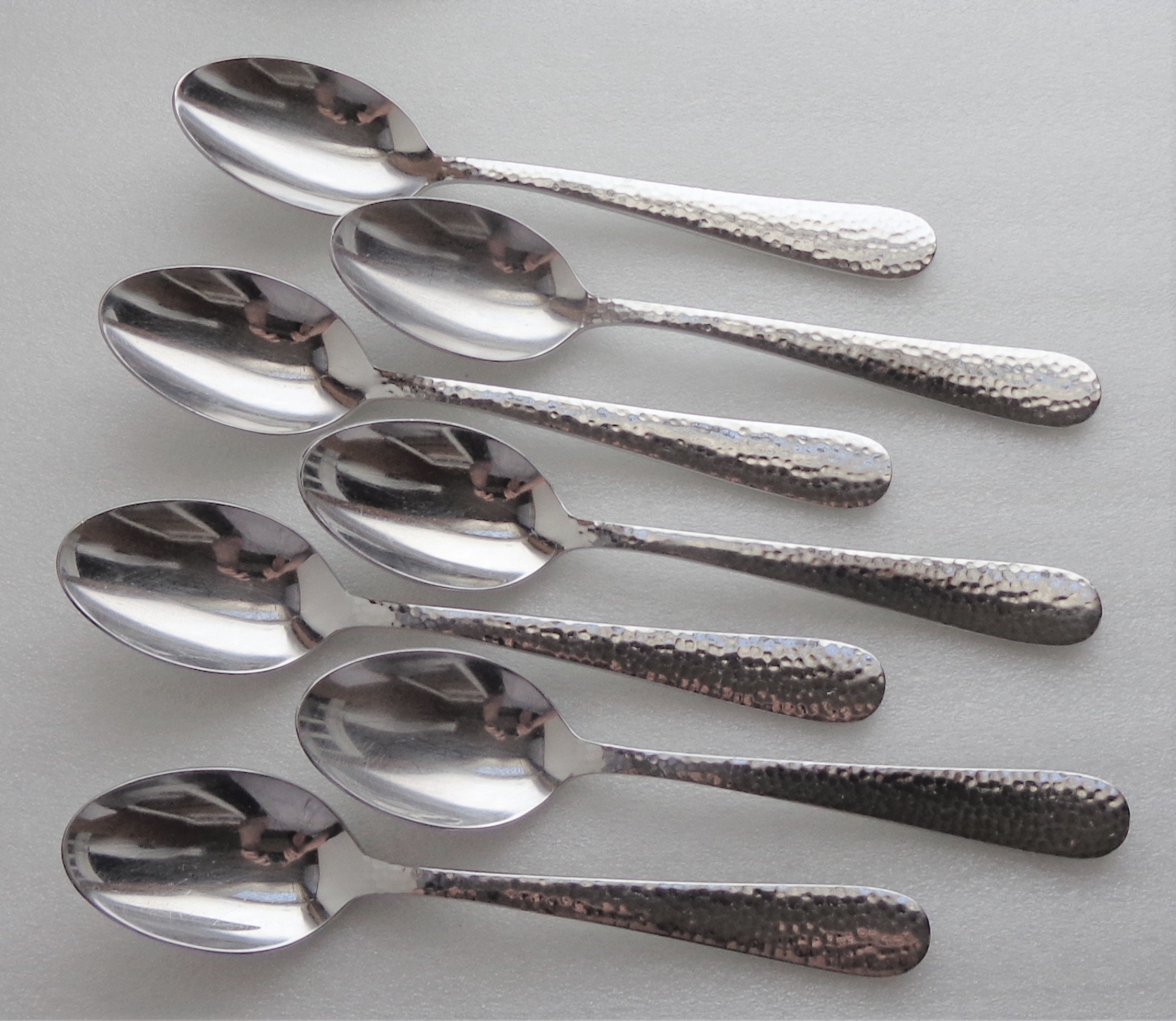 Lenox Stainless Hammered Classic Flatware 7 Soup Spoons Etsy