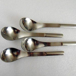 4 Dansk Angleterre Teaspoons, Vintage Stainless Flatware, Korea