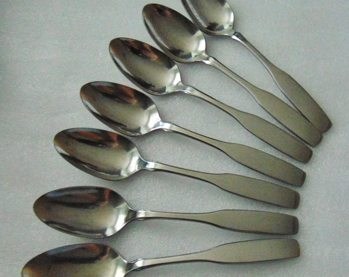 Community Oneida Paul Revere Flatware, 7 Stainless Teaspoons - Tea spoons, fiddle, wings
