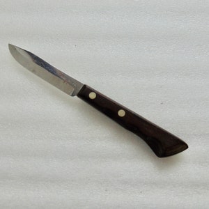 Ekco Flint Arrowhead Stainless Vanadium Paring - Parer Knife, wood riveted handle, Straight blade, USA