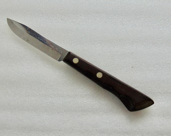 Ekco Flint Arrowhead Stainless Vanadium Paring - Parer Knife, wood riveted handle, Straight blade, USA