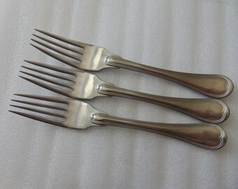 Dansk 3 Classic Stainless Salad Forks - Fork Vintage Flatware, Korea