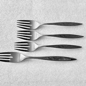 Royal Harvest 1 Dinner & 3 Salad Forks, vintage Oneida Stainless Flatware