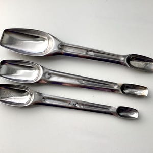 Foley Double End Stainless Measuring Spoons Vintage 3 pc Set