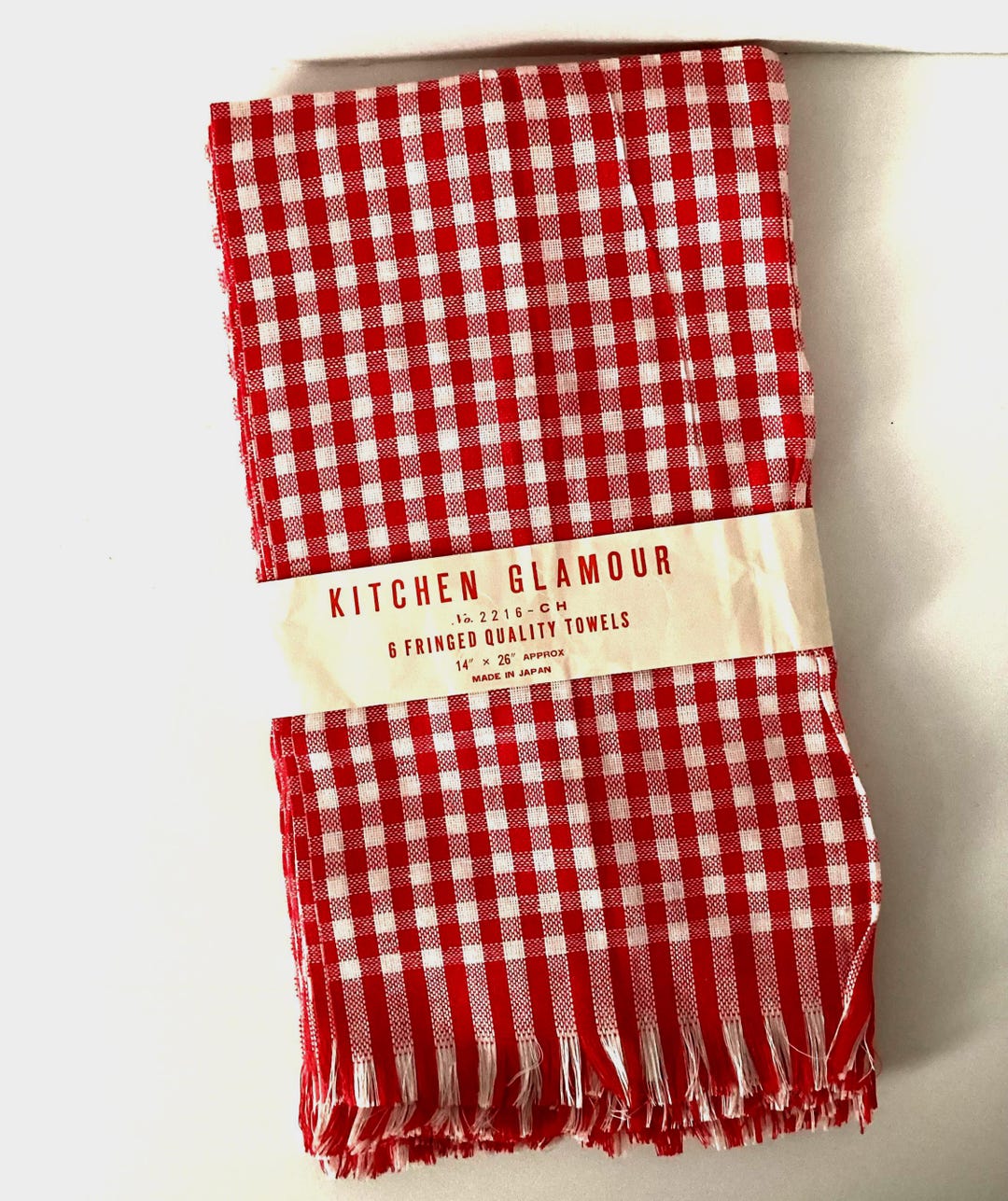 Red Gingham Set 6 Towels, Vintage Kitchen Glamour NOS Japan Etsy — free download
