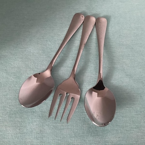 KS Benchmark Somerset Flatware Set: Serving Spoons & Cold Meat Fork