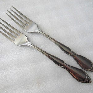 Oneida Chatelaine Stainless Dinner Forks Vintage Flatware Set of 2