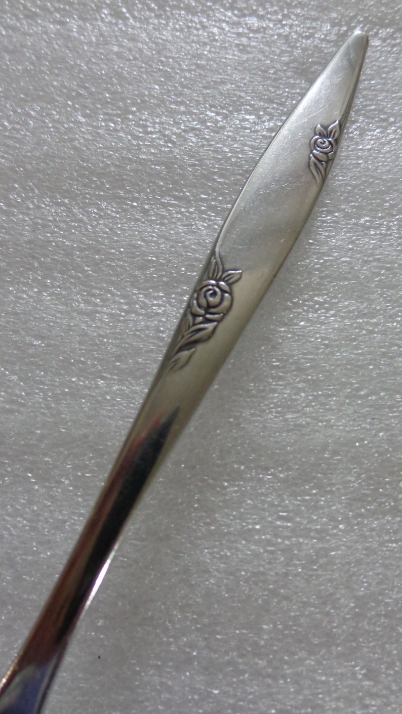 Oneida Rose Duet Salad Fork Stainless Flatware Silverware Glossy Oneida Rose Duet Salad Fork Stainless Flatware Silverware Glossy